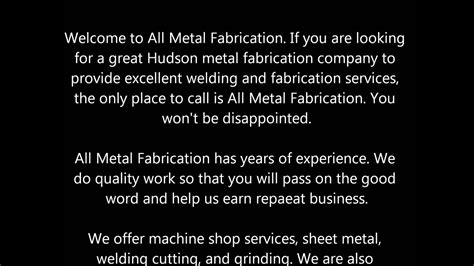 all metal fabrication hudson fl|ALL METAL FABRICATION in Hudson, FL .